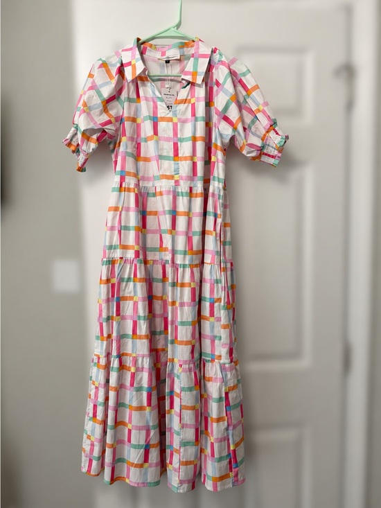 Michelle Mcdowell Dresses & Skirts - Dress - White with Pink, Orange & Teal